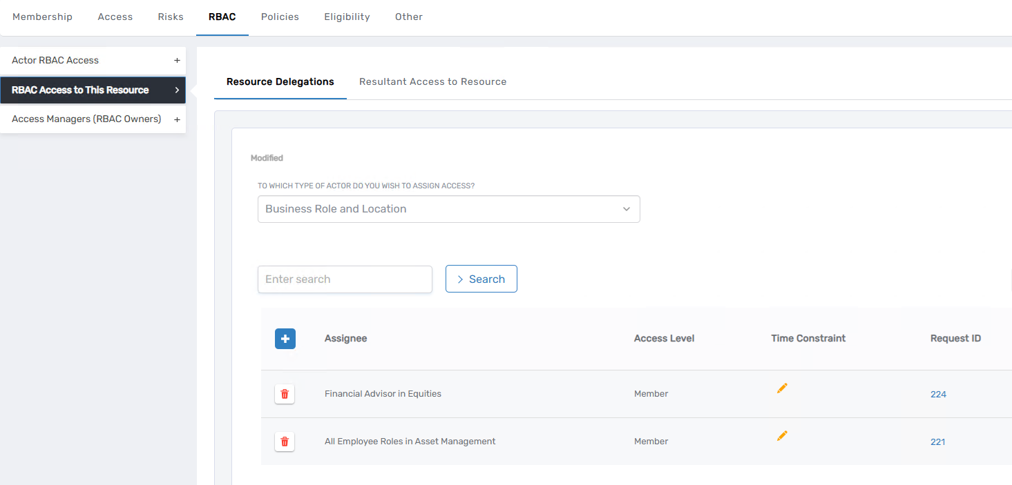 Resource View from the Group View-One classic interface