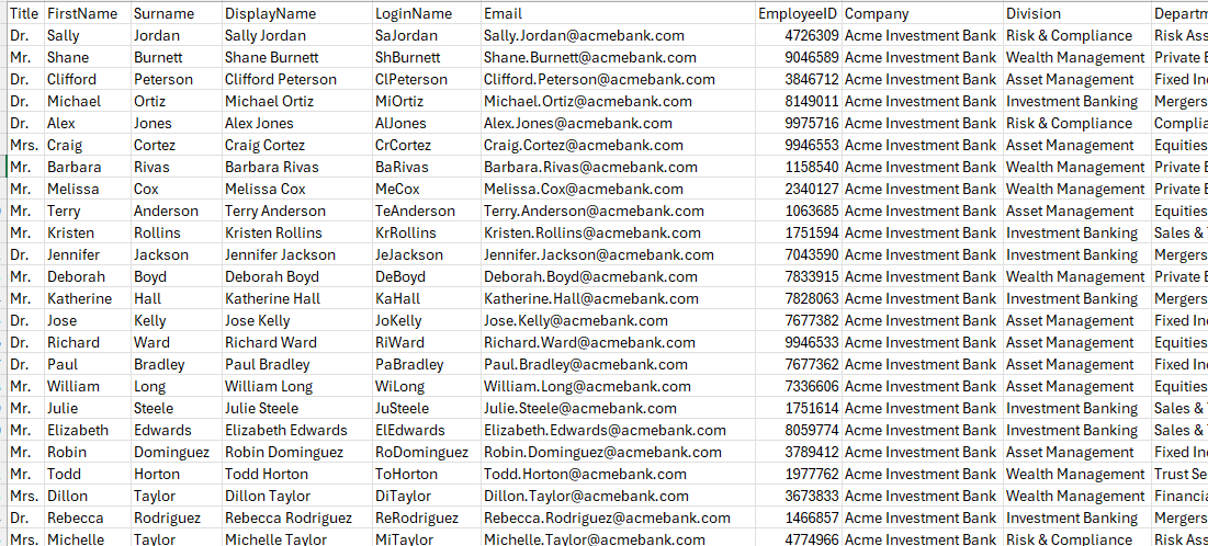 User File Example