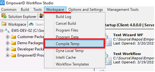 Workflow Page